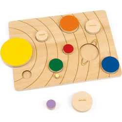 Παιδικό Puzzle Andreu Toys Ξύλινο Ηλιακό Σύστημα 9 Κομμάτια