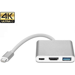 USB3.1 Type-C to HDMI+USB 3.0+Type-C (Κωδ. 1-DOCK010)