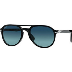 Persol PO3235S 95/S3 Ανδρικά Γυαλιά Ηλίου Aviator Κοκάλινα Μαύρα με Μπλε Degradee Φακό
