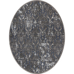 MADI Χαλί Στρογγυλό 140cm Belle-R Branches Grey