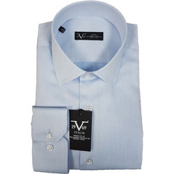 Versace 19V69 Forli Ανδρικό Πουκάμισο Βαμβακερό Μακρυμάνικο Κανονική Γραμμή Γαλάζιο 11.27