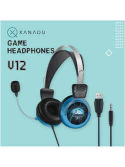 Xanadu V12 Gaming Headset On Ear Silver Blue