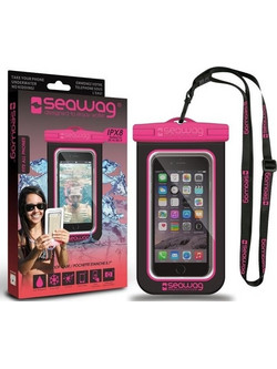 Seawag IPX8 Waterproof Case for smartphone - Black/Pink (Β3Χ)