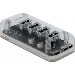 DeLOCK 64087 USB Hub 3.0 USB-A με 4 Θύρες USB-A & Εξωτερική Παροχή Ρεύματος
