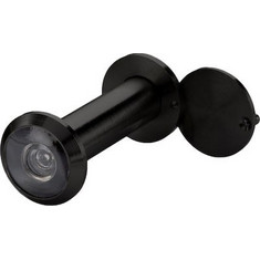 Convex 701-100 Ματ Μαύρο Ματάκι πόρτας πανοραμικό με ρυθμιζόμενο κορμό