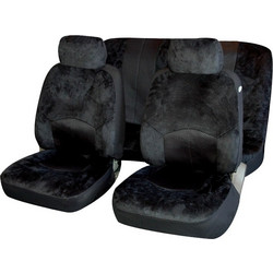 Autoline Alcantara Set Black 5τμχ