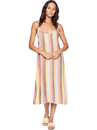 Hurley Midi Καλοκαιρινό Καθημερινό Φόρεμα Πολύχρωμο 3HWD0246-MULSP