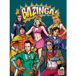 The Big Bang Theory (Superheroes) Wooden Framed 30 x 40cm - FP11138P