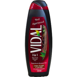 Vidal Red Agarwood 3 In 1 Shampoo 500ml