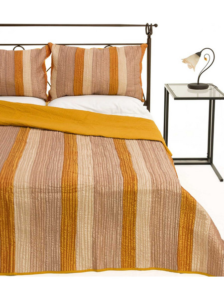 ΚΟΥΒΕΡΛΙ σετ (160cm x 220cm + 1 x 50cm x 70cm) 6329 χρυσό Silk Fashion