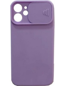 Θήκη Σιλικόνης Matt 1,5 mm Με Προστασία Κάμερας Για Apple iPhone 12 Mini 5,4'' Μωβ