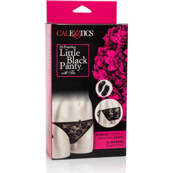 CalExotics 10 Function Thong With Ties Δονητής Εσωρούχου για Ζευγάρια με Τηλεχειριστήριο Μαύρος