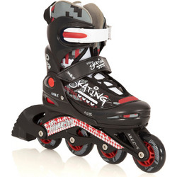 Amila Inline Αυξομειούμενα Rollers Παιδικά Μαύρα Κόκκινα 48928