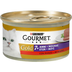Purina Gourmet Gold Senior 7+ Mousse Βοδινό 85gr