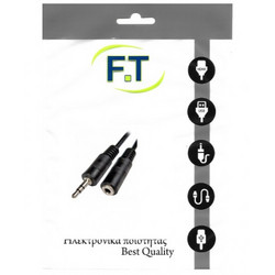 FTT16-014 3.5mm JACK ΑΡΣΕΝΙΚΟ - 3.5mm JACK ΘΗΛΥΚΟ 5Μ (ΕΠΙΧΡΥΣΟ)