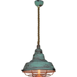 Home Lighting Cecropia Old Κρεμαστό Φωτιστικό Οροφής Μονόφωτο E27 Γαλάζιο 77-3007