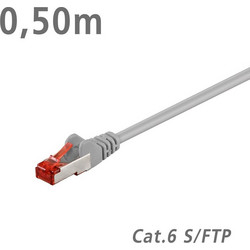 Goobay S/FTP STP Cat.6 Καλώδιο Δικτύου Ethernet 0.5m Grey