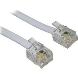 POWERTECH CAB-T002 Καλώδιο Τηλεφώνου RJ11 6P4C, 2μ. λευκό