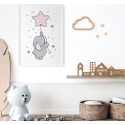 ΠΑΙΔΙΚΗ ΑΦΙΣΑ FLYING BABY PINK 48279 (PVC/PLEXIGLASS ΑΣΠΡΗ ΚΟΡΝΙΖΑ) 20x30cm