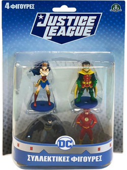 Giochi Preziosi Hero-Mania Justice League DC 4-Pack Toppers Διάφορα Σχέδια JUT02000