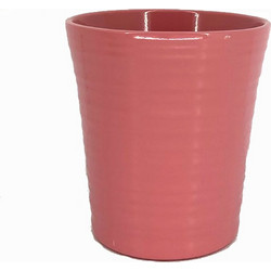Κεραμικό κασπώ ροζ Φ 14 cm Χ 13 cm Υ OEM Ροζ