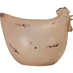 GALINHA 2 ΚΟTA POLYRESIN ΜΠΕΖ 19x12 3xΥ14 8cm c408250