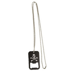 Mil-Tec Dog Tag Bottle Opener - Skull