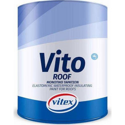 Vitex Vito Roof Επαλειφόμενο Ακρυλικό Μονωτικό Στεγανωτικό Ταράτσας Λευκό 3lt