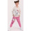 Rolypoly Hello Kitty Love Παιδική Πιτζάμα Βαμβακερή Χειμωνιάτικη Ροζ Γκρι L1403