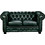 Woodwell Chesterfield 689 Διθέσιος Καναπές Δερμάτινος Πράσινος 160x92x72cm Ε9574,23