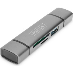 Digitus DA-70886 Card Reader OTG USB-C & USB-A 3.2 Gen 1 για SD / microSD
