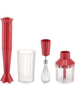 Alessi Plisse MDL10S Red Ραβδομπλέντερ Σετ 4τμχ