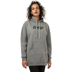 Dansport Oversized Γυναικείο Αθλητικό Φούτερ με Κουκούλα Γκρι 16343