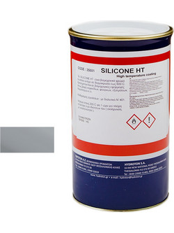 Hydroton Silicone HT Χρώμα Σιλικόνης Υψηλής Θερμοκρασίας Ασημί 0.75lt