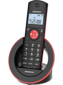 Daewoo DTD-1400 Ασύρματο Τηλέφωνο με Ανοιχτή Ακρόαση Μαύρο Κόκκινο