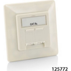 C6A Outlet 8/8 white (RAL 9010) Universal Equip (0125772)