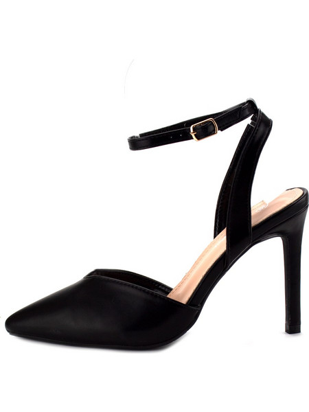 Diamantique Γόβες Open Heel με Μπαρέτα Μαύρες