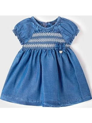 Mayoral New Born Φόρεμα Τζιν Ecofriends Lyocell Tencel Χρώμα Τζιν (22-01872-005)