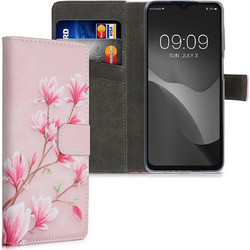 KWmobile Θήκη - Πορτοφόλι Samsung Galaxy M12 - Magnolias Pink / White / Dusty Pink (55910.02)