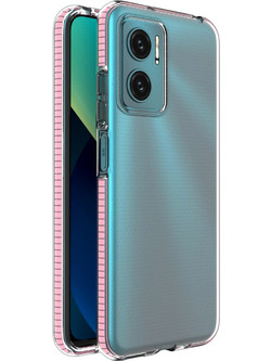 Spring Case cover gel TPU cover with colored frame for Xiaomi Redmi 10 light pink