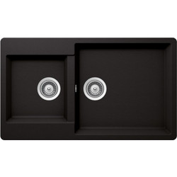 Schock Cristalite Element Nero Ένθετος Νεροχύτης Γρανίτη Αντιστρεφόμενος 86x50cm 31290-1401