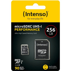 Intenso Performance microSDXC 256GB Class 10 U1 UHS-I + Adapter