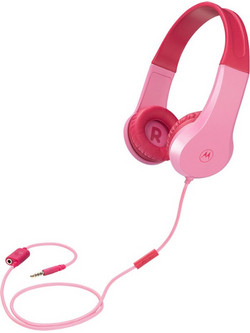 Motorola JR200 Ενσύρματα Παιδικά Ακουστικά On Ear Ροζ