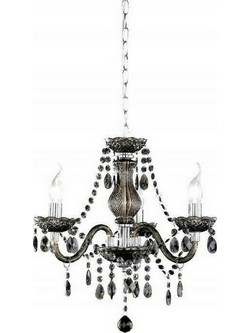 Reality Luster Πολυέλαιος 3xE14 46cm με Κεράκια Μαύρος R11073002 4017807223828
