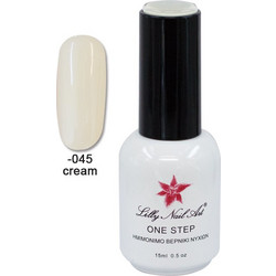 Lilly Nail Art One Step Cream Ημιμόνιμο Βερνίκι Νυχιών 15ml
