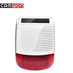 CAMWON Ασύρματη ηλιακή σειρήνα με φλας και Φως Strobe 433mhz Outdoor Solar Panel Siren