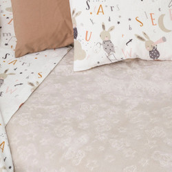 Borea Teddy Bear Κουβέρτα Κούνιας Βελουτέ 110x140 Μπεζ