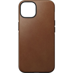 Nomad Modern Leather Back Cover with MagSafe English Tan (iPhone 14)