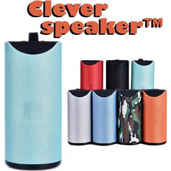 Clever Speaker(TM) - Φορητό Ηχείο Bluetooth - Bluetooth 4.2 - Θύρα Micro SD - Είσοδος AUX 3.2mm - USB 2.0 - Mπαταρία 1200mah - 10w Iσχύς Ηχείου - 3 ώρες συνεχόμενη αναπαραγωγή - Ενσωματωμένο μικρόφωνο