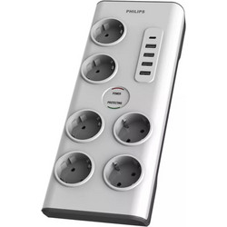 ΠΟΛΥΠΡΙΖΟ SPN7060WA/GRS 6Θ + USB PHILIPS